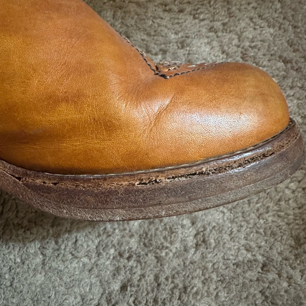 Vintage Zodiac 1970s Leather Campus Boots 8 - Picture 6 of 16